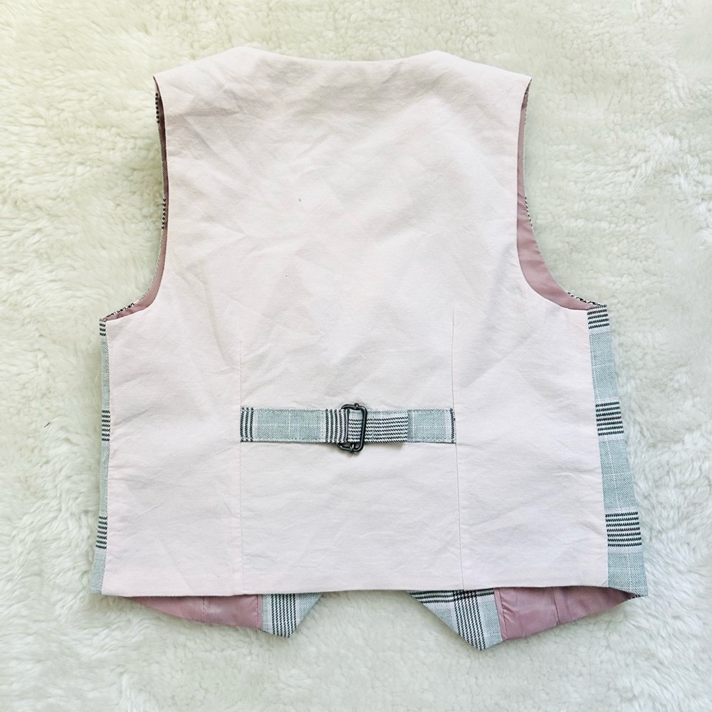 Grey Check Waistcoat and Pink Shirt Set Toddler 1.5T-2 T - Picture 11 of 13